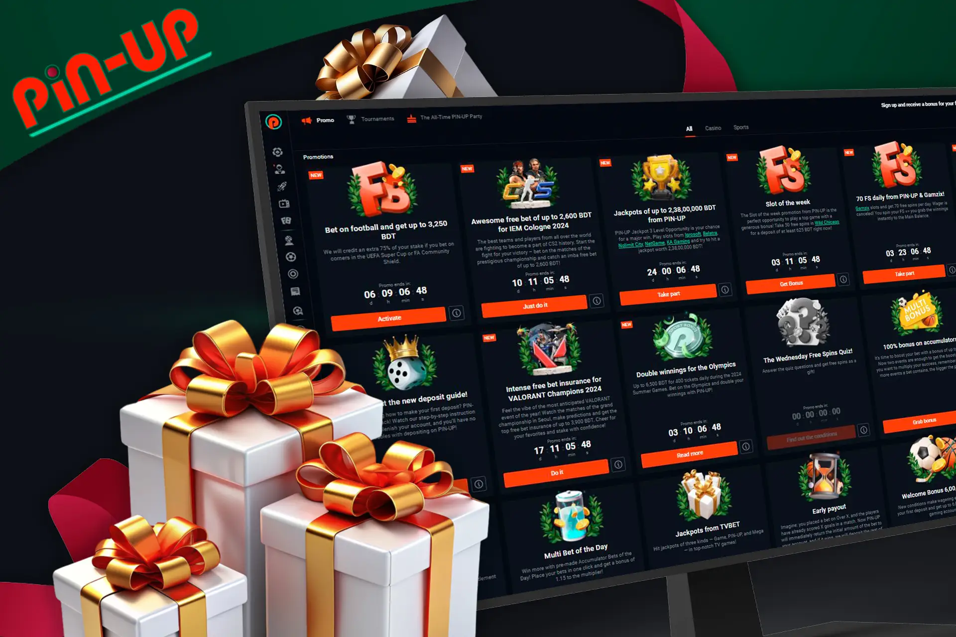 Check out the attractive bonus program of the casino and bookmaker