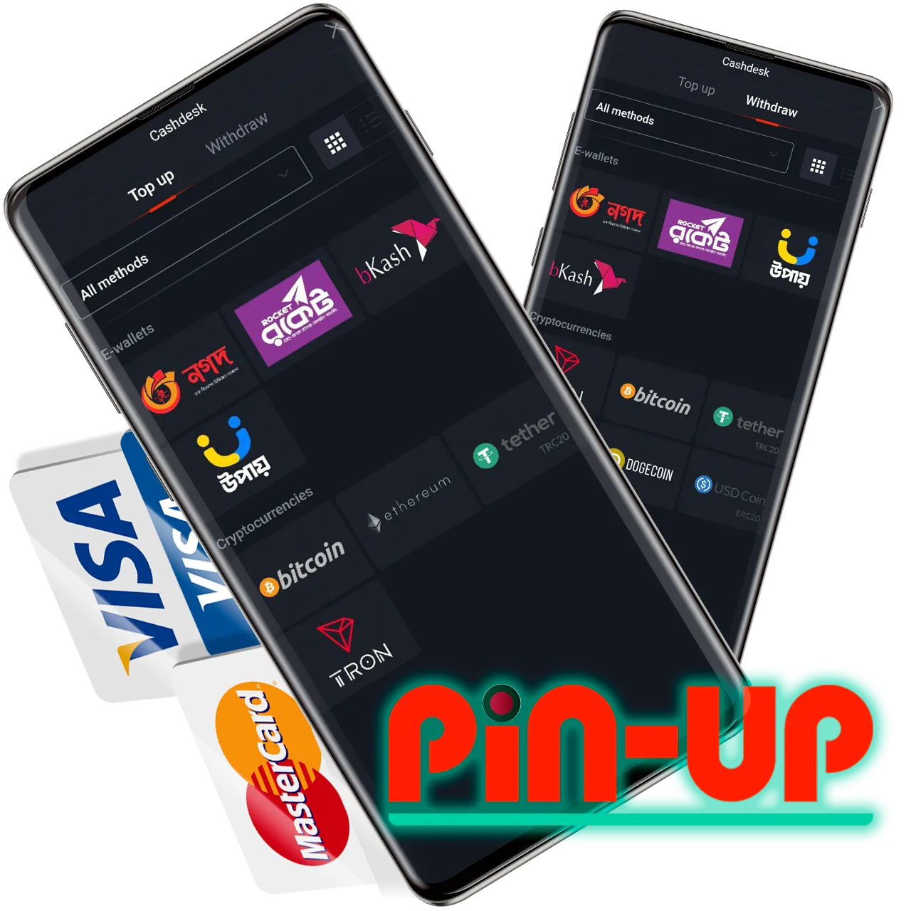 Check out the many deposit and withdrawal options at Pin-UP