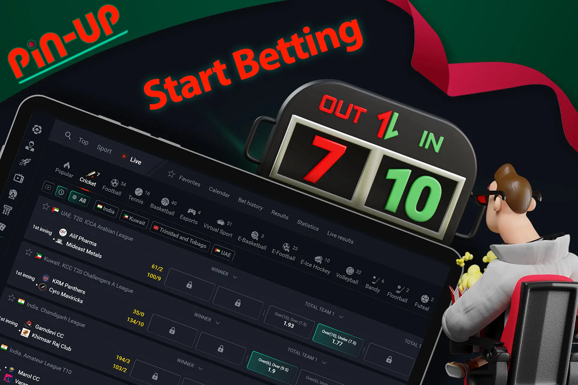 Start betting on sports right now at Pin-Up